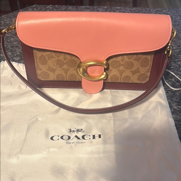 Coach Pink and Brown Crossbody Bag with Adjustable Strap - Picture 2 of 9